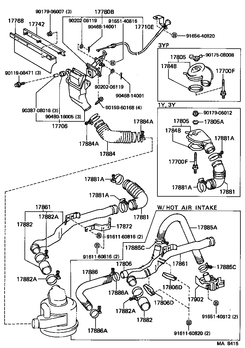17700-71100 CLEANER ASSY, AIR product image