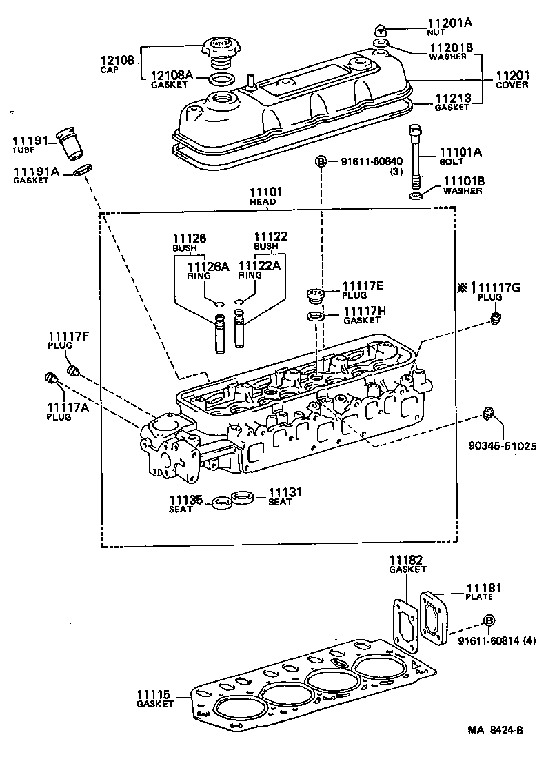 11249-54010 GROMMET, CYLINDER HEAD COVER product image