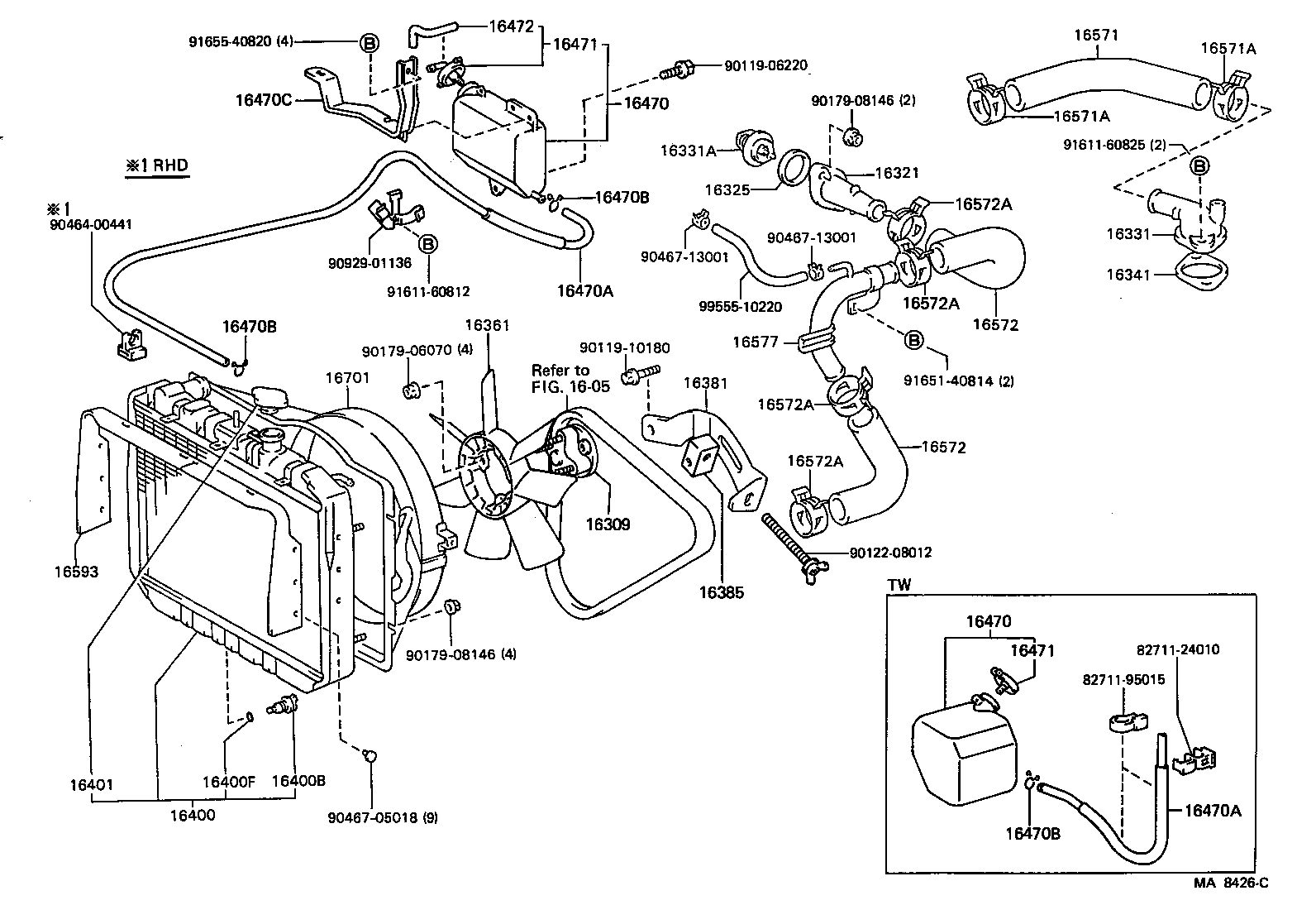 16400-54510 RADIATOR ASSY product image