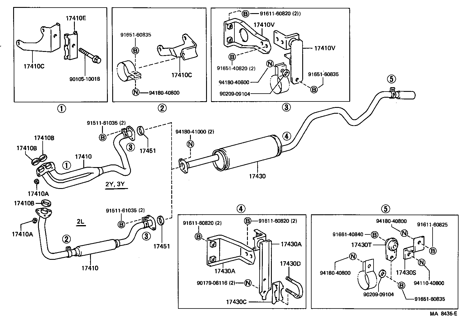 17430-54760 PIPE ASSY, EXHAUST, TAIL product image