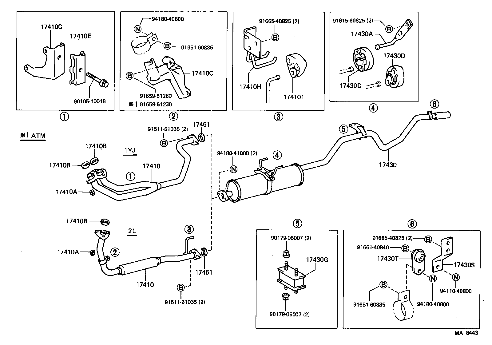17430-54810 PIPE ASSY, EXHAUST, TAIL product image