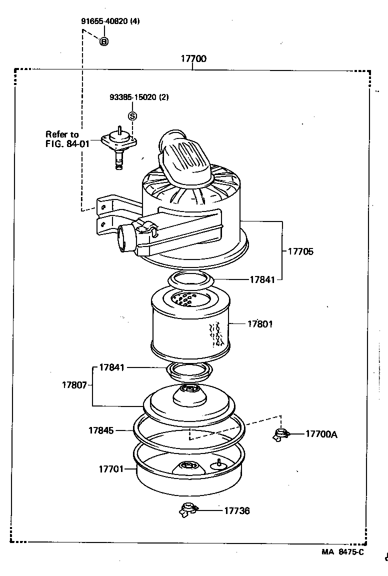 17701-54200 CASE SUB-ASSY, AIR CLEANER product image