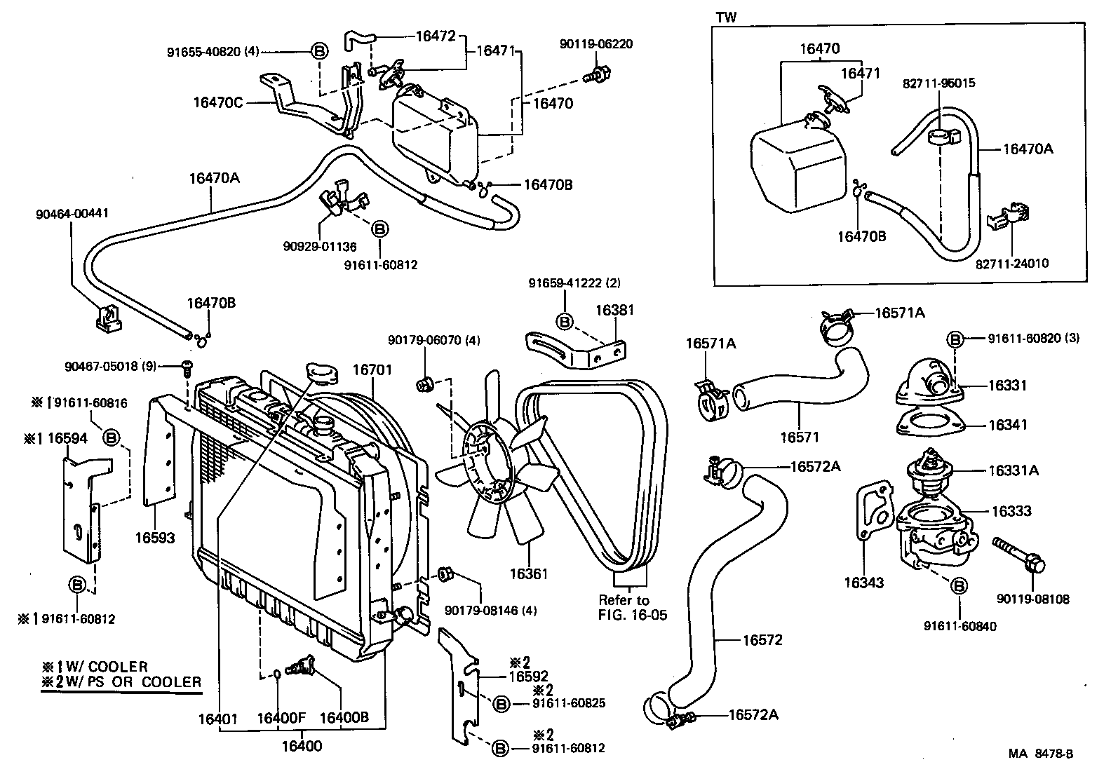 16400-71140 RADIATOR ASSY product image