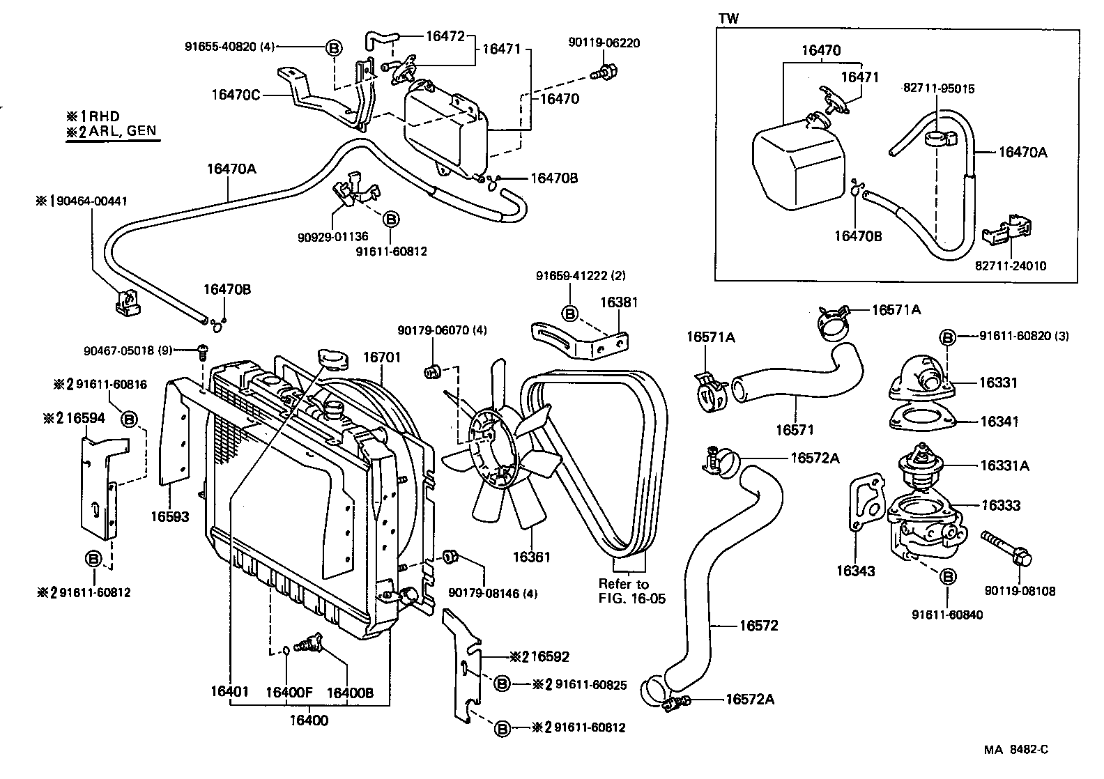 16400-54510 RADIATOR ASSY product image