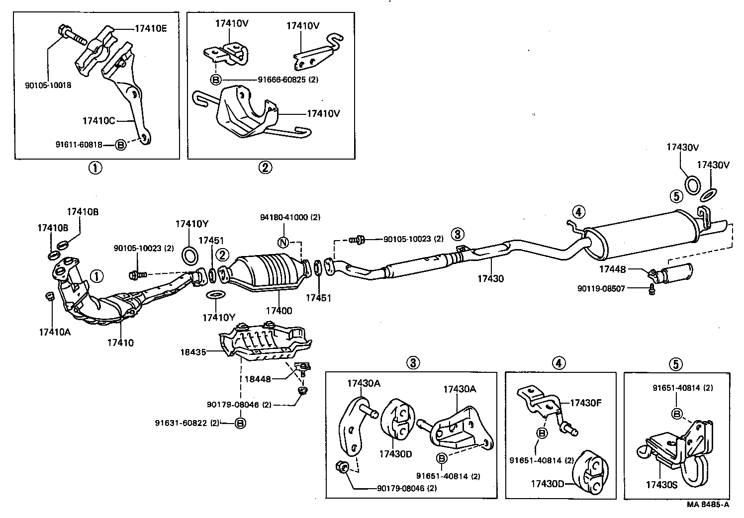 17430-43300 PIPE ASSY, EXHAUST, TAIL product image