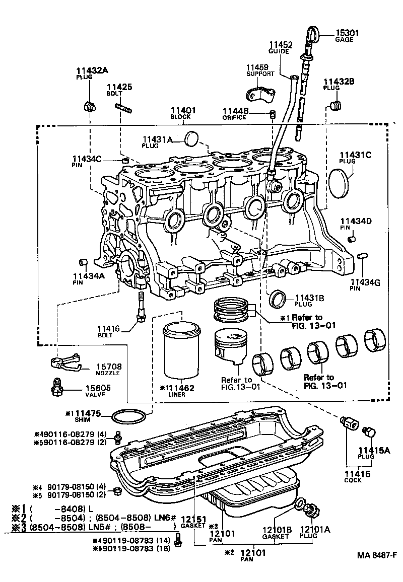 11401-59505 BLOCK SUB-ASSY, CYLINDER product image