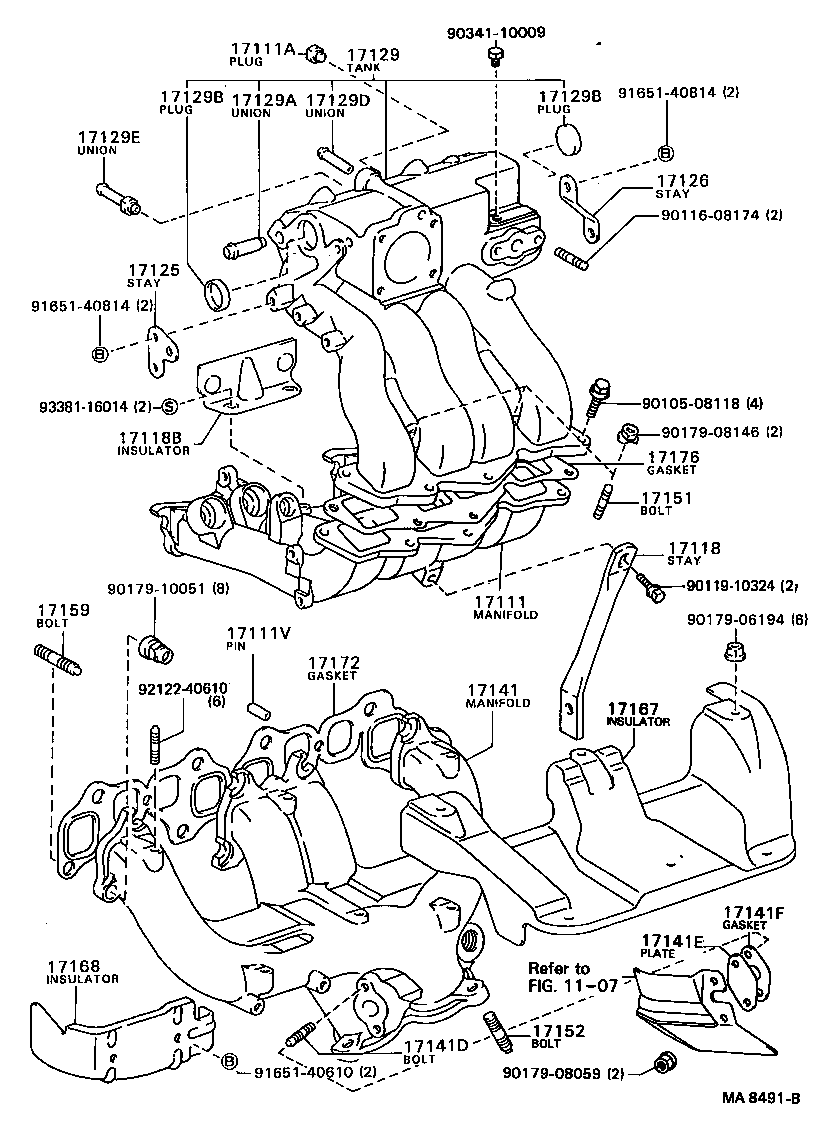 17111-73011 MANIFOLD, INTAKE product image
