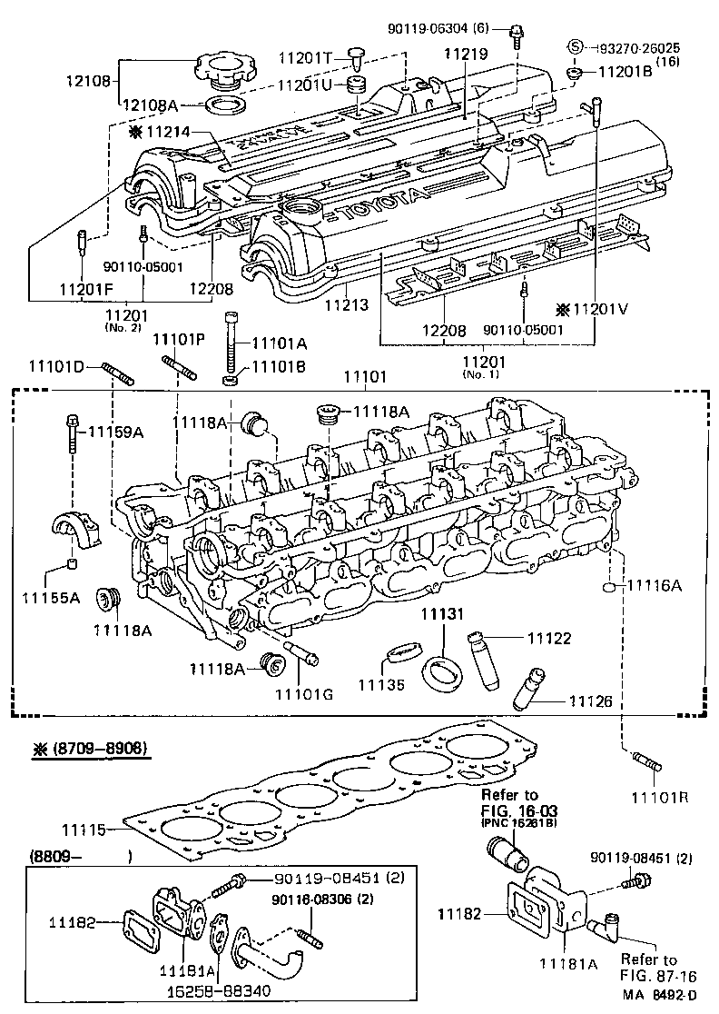 11201-70070 COVER SUB-ASSY, CYLINDER HEAD product image