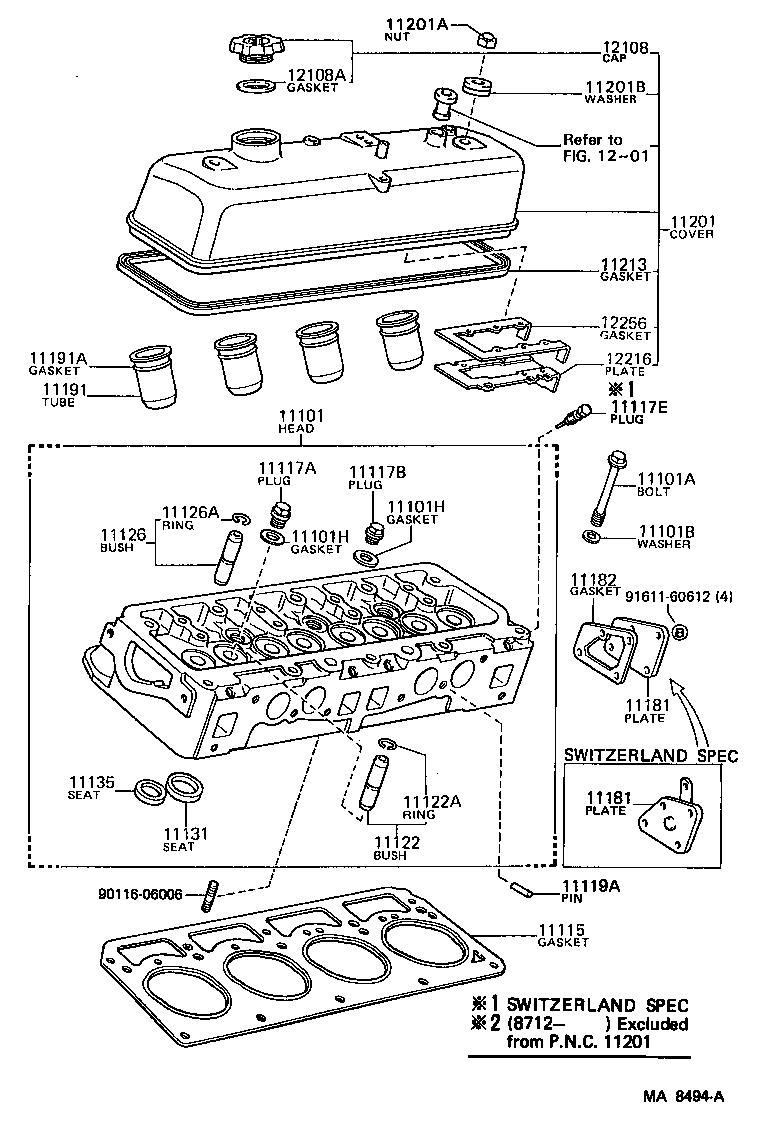 11201-64060 COVER SUB-ASSY, CYLINDER HEAD product image