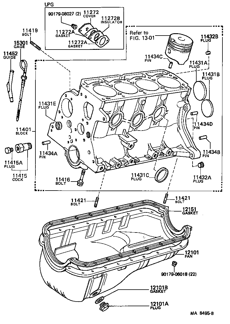 15301-72020 GAGE SUB-ASSY, OIL LEVEL product image