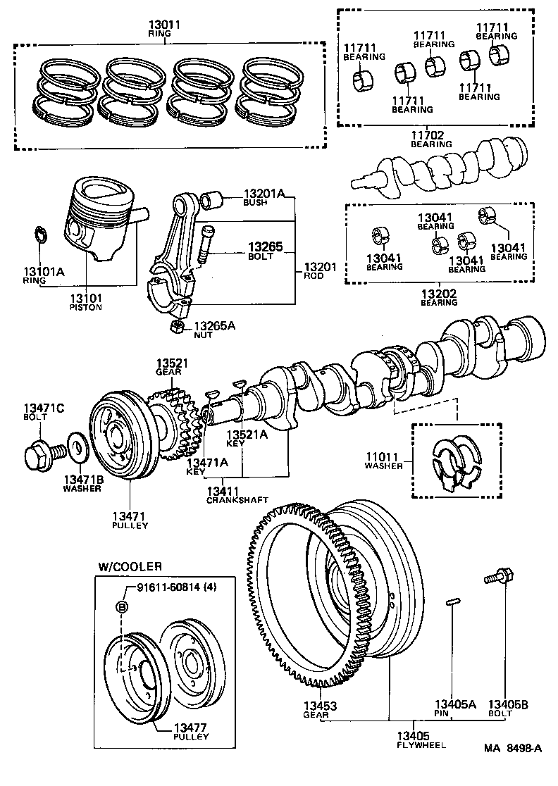 88451-27030 PULLEY, CRANKSHAFT, NO.2 product image