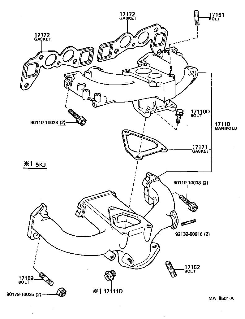 17101-64091 MANIFOLD, INTAKE product image