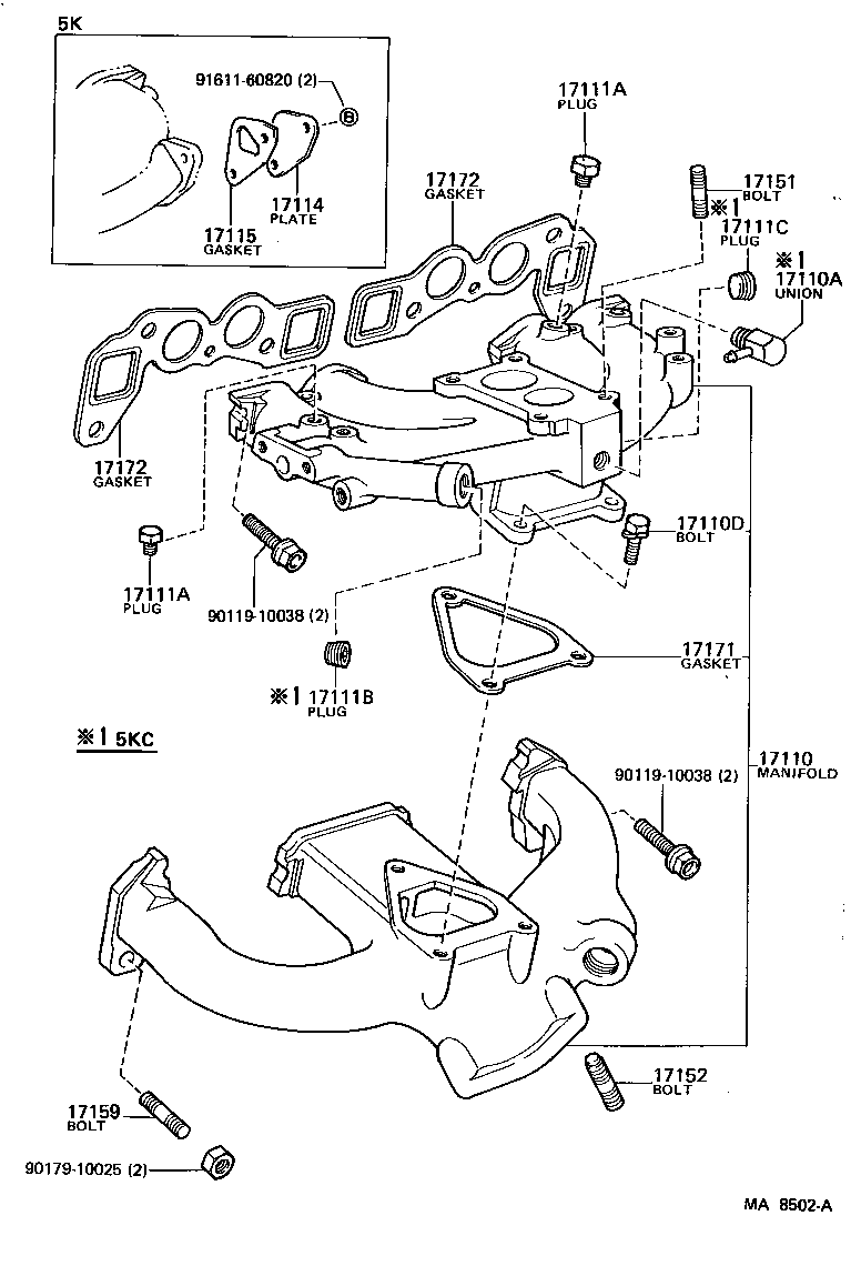 17110-13170 MANIFOLD ASSY product image