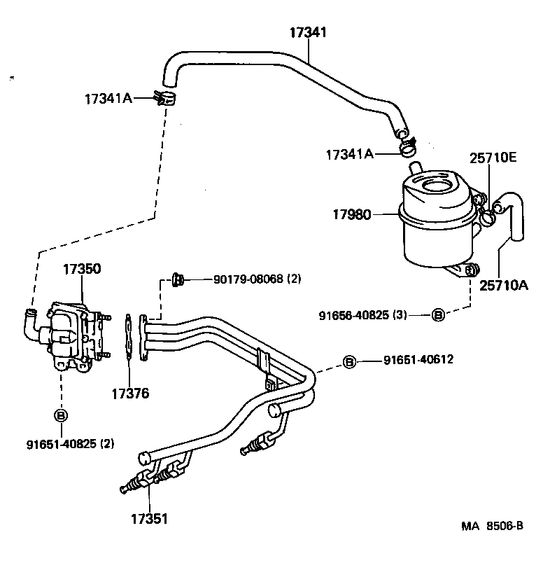 17376-71010 GASKET, AIR TUBE, NO.1 product image