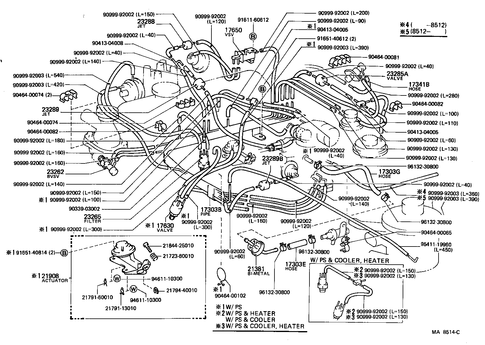 17303-13120 PIPE SUB-ASSY, AIR, NO.1 product image
