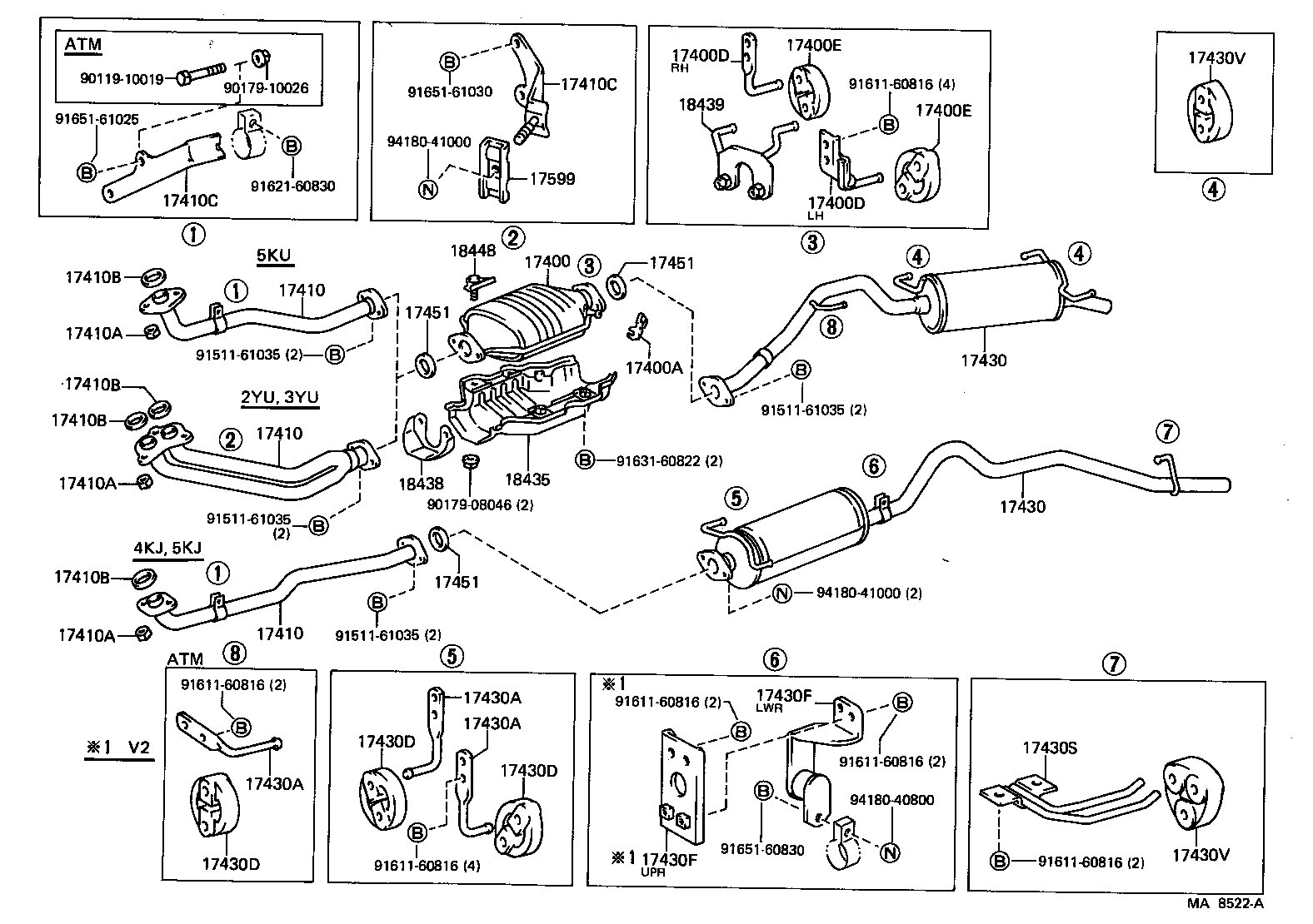 17430-64320 PIPE ASSY, EXHAUST, TAIL product image