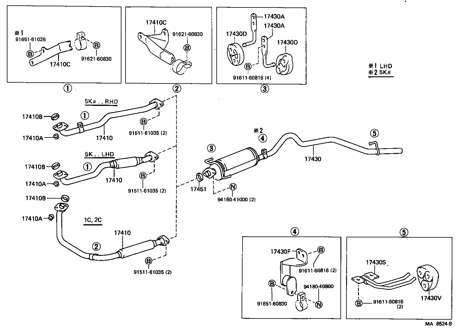 17430-13390 PIPE ASSY, EXHAUST, TAIL product image