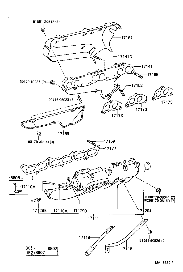 17139-70040 STAY, MANIFOLD, NO.2 product image