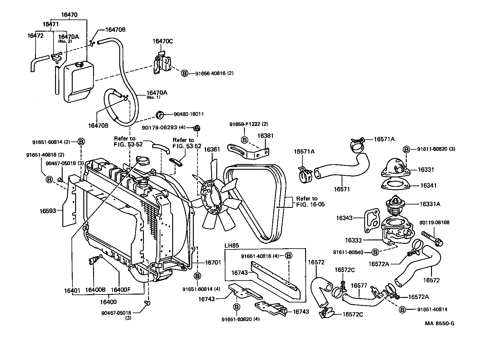 16470-54160 TANK ASSY, RADIATOR RESERVE product image
