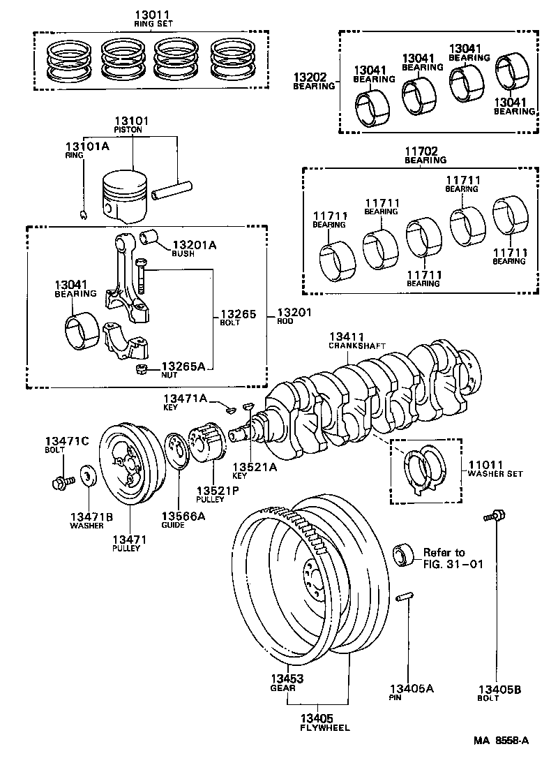 13103-13030 PISTON SUB-ASSY, W/PIN product image