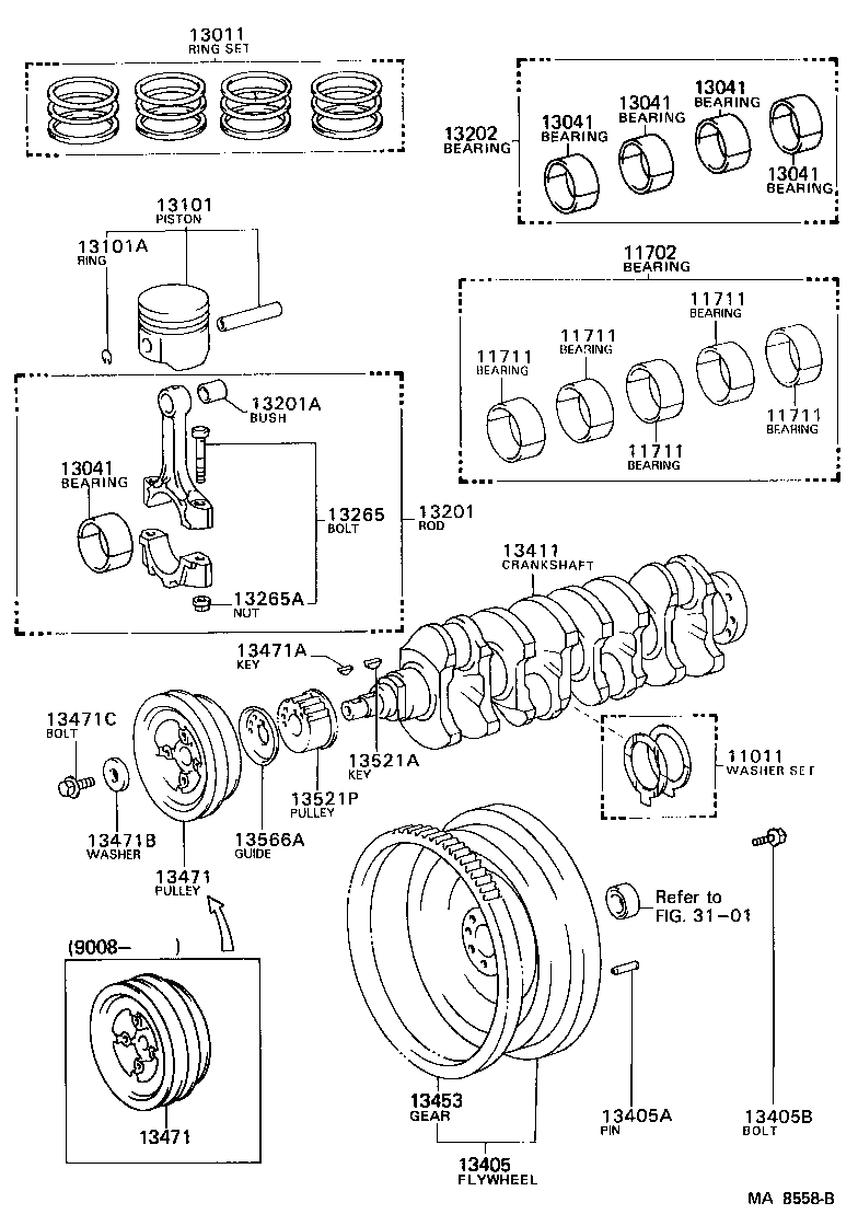 88451-27020 PULLEY, CRANKSHAFT, NO.2 product image
