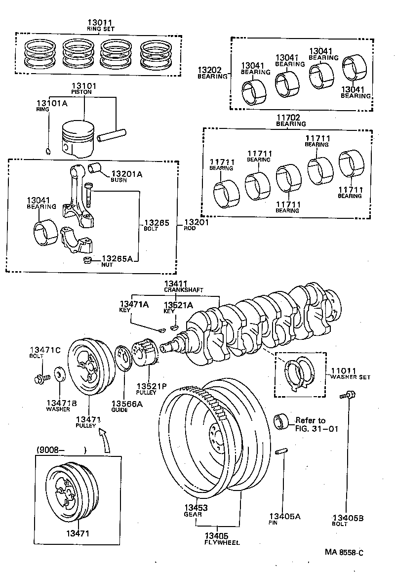 13405-64031 FLYWHEEL SUB-ASSY product image