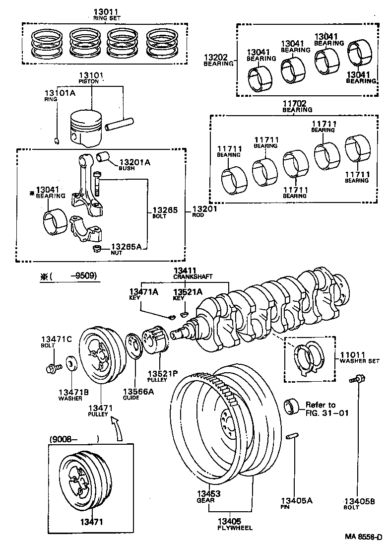13405-24051 FLYWHEEL SUB-ASSY product image