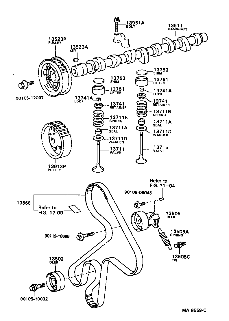 13540-13023 TENSIONER ASSY, CHAIN, NO.1 product image