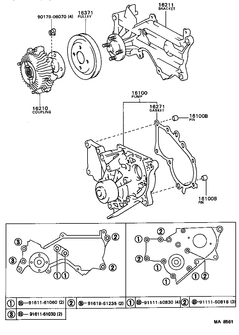 04161-13040 PUMP KIT, WATER product image