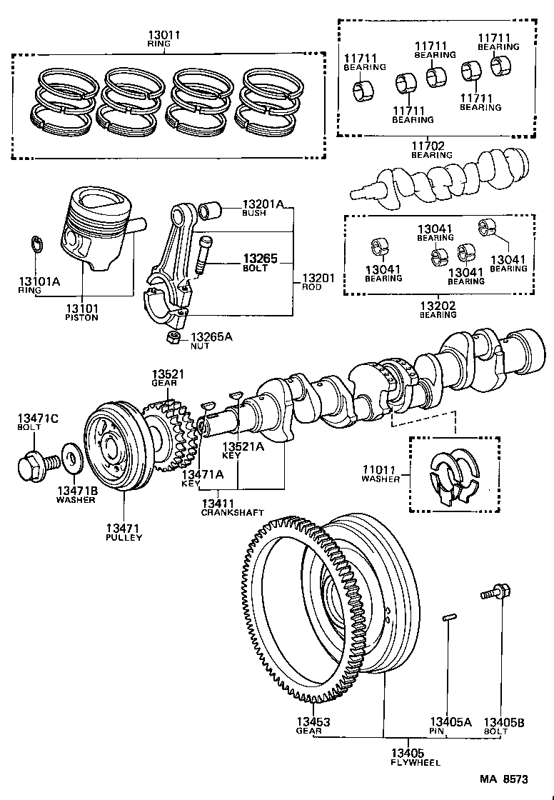 13103-13030 PISTON SUB-ASSY, W/PIN product image