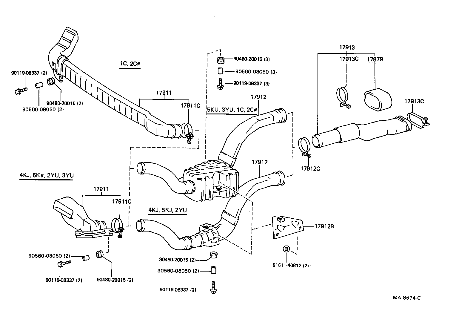 17103-64010 PIPE, INTAKE AIR CONNECTOR product image