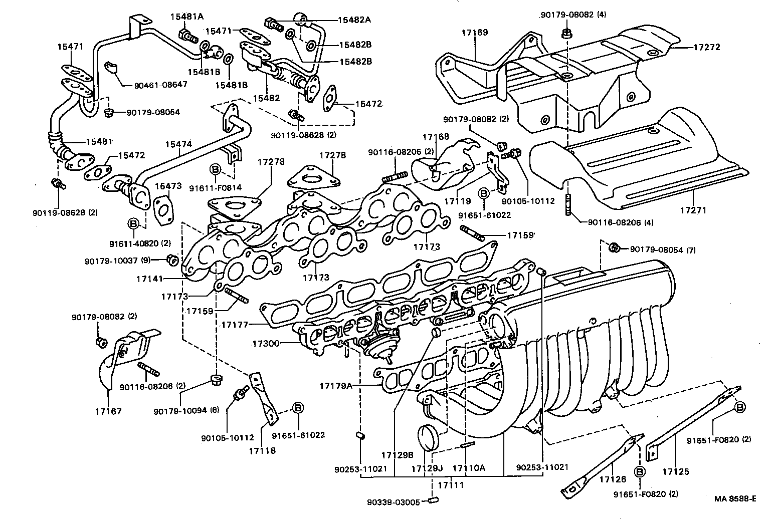 17118-88340 STAY, MANIFOLD product image