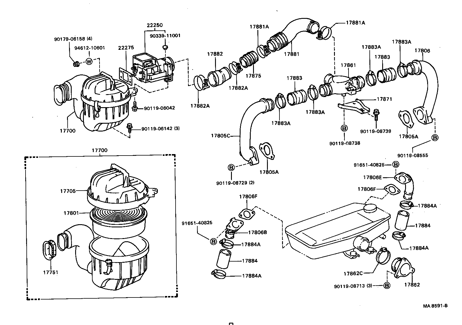 17700-63091 CLEANER ASSY, AIR product image