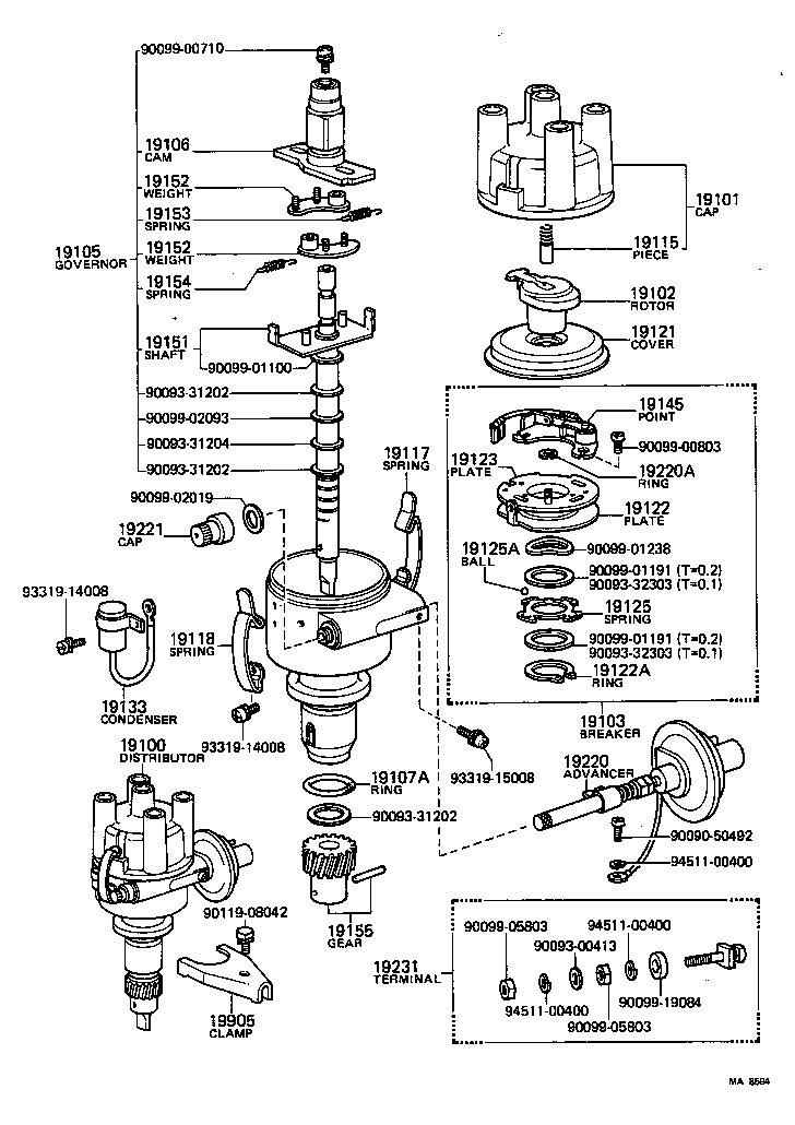 19100-24101 DISTRIBUTOR ASSY product image