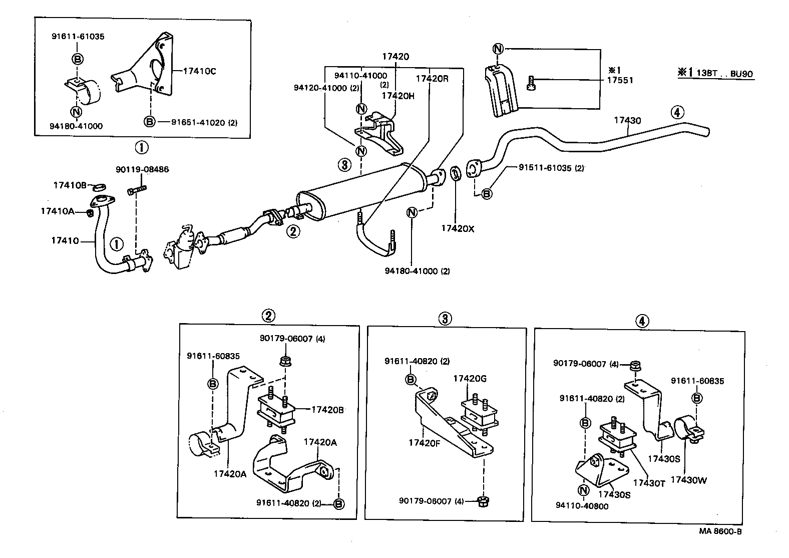 17430-58110 PIPE ASSY, EXHAUST, TAIL product image