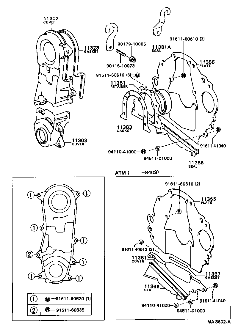 11302-15020 COVER SUB-ASSY, TIMING CHAIN OR BELT product image
