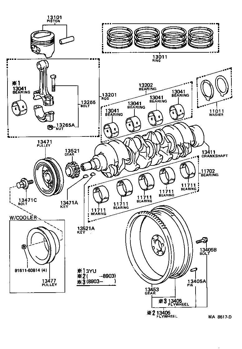 13405-64031 FLYWHEEL SUB-ASSY product image