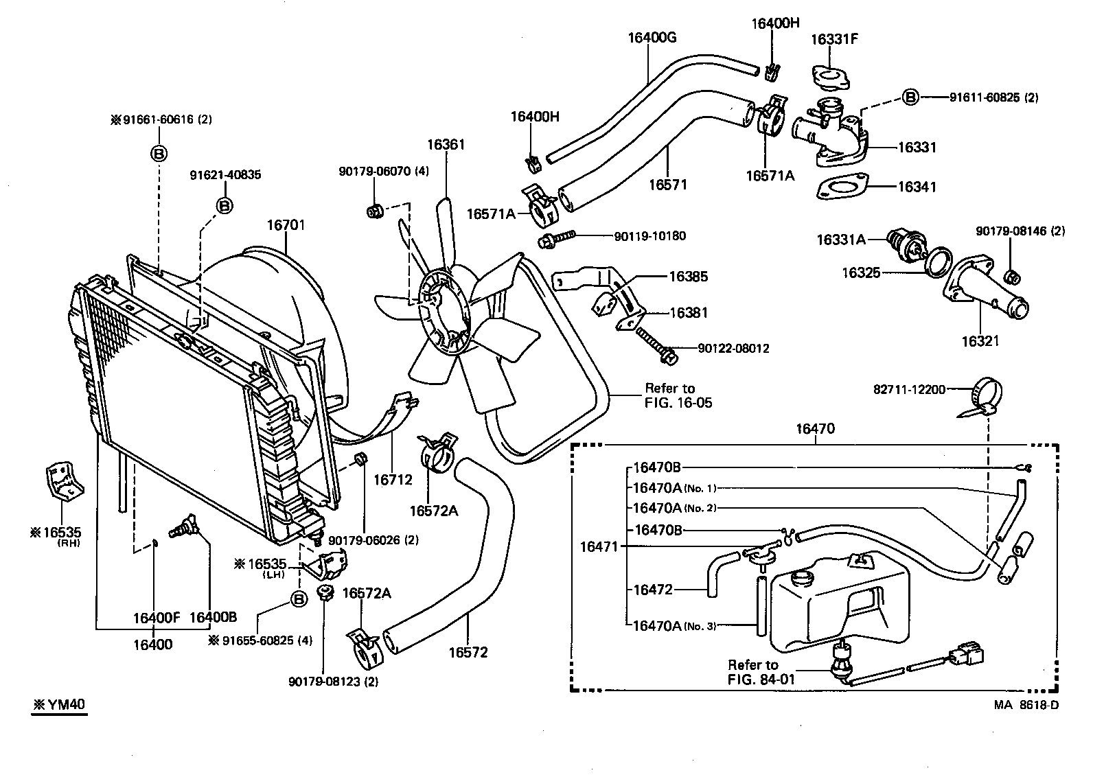 16027-64010 PIPE SUB-ASSY, TURBO WATER, NO.1 product image