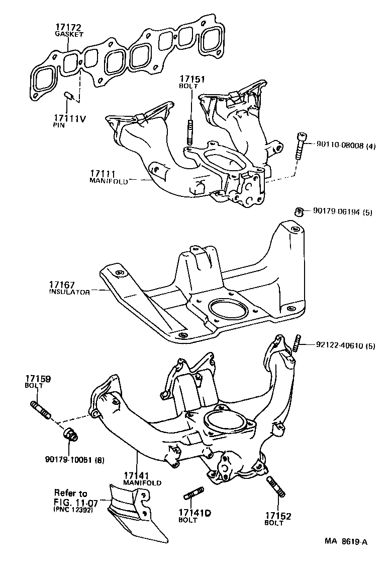 17101-64091 MANIFOLD, INTAKE product image