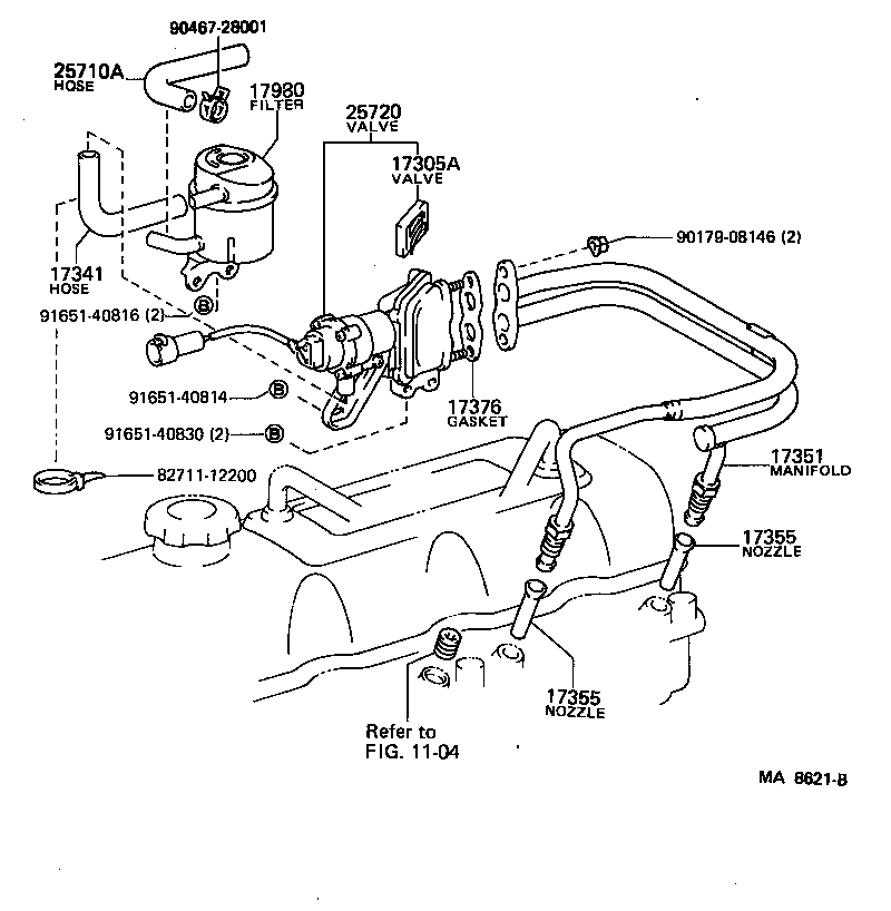 17341-13040 HOSE, NO.1(FOR AIR INJECTION SYSTEM) product image