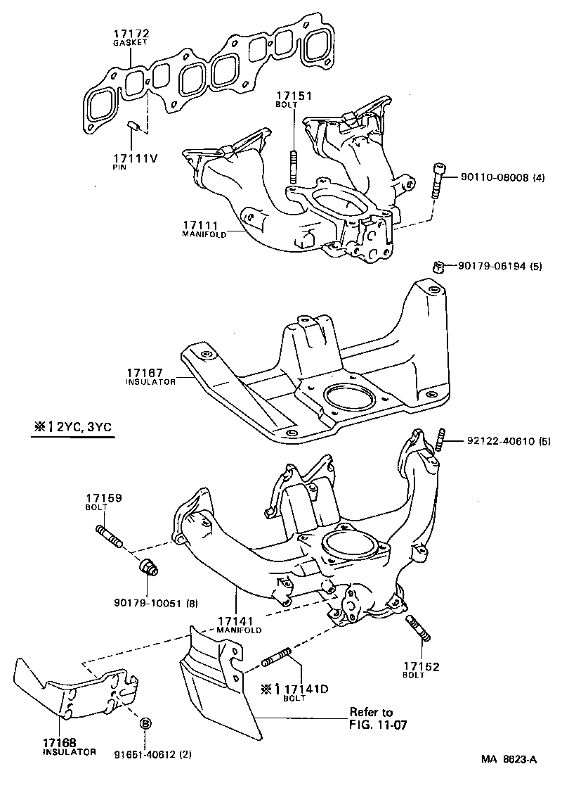 17110-13170 MANIFOLD ASSY product image