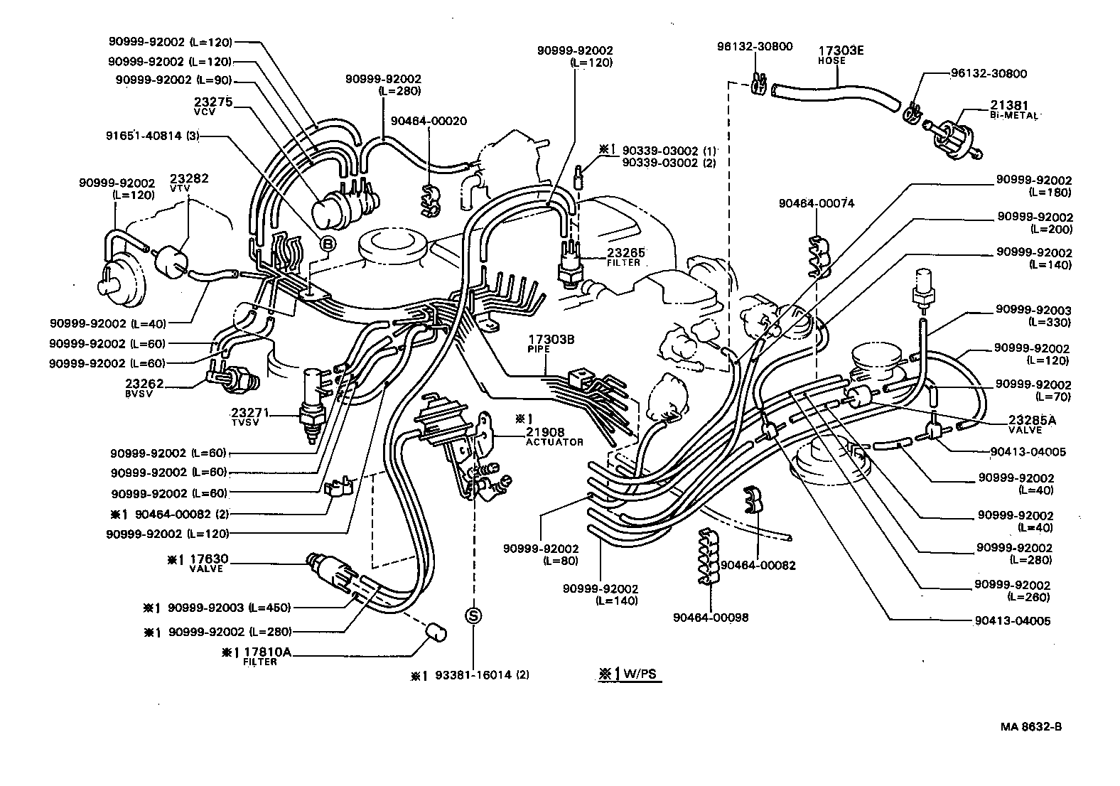 17341-70130 HOSE, NO.1(FOR IDLE-UP) product image