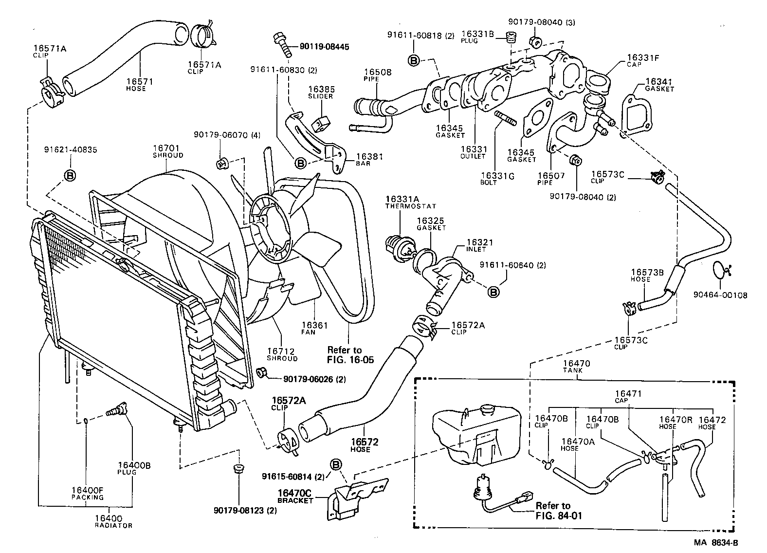 16381-64030 BAR, FAN BELT ADJUSTING product image