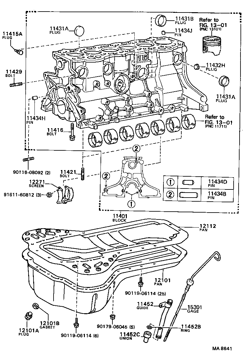 90116-06058 BOLT, STUD(FOR OIL PAN) product image