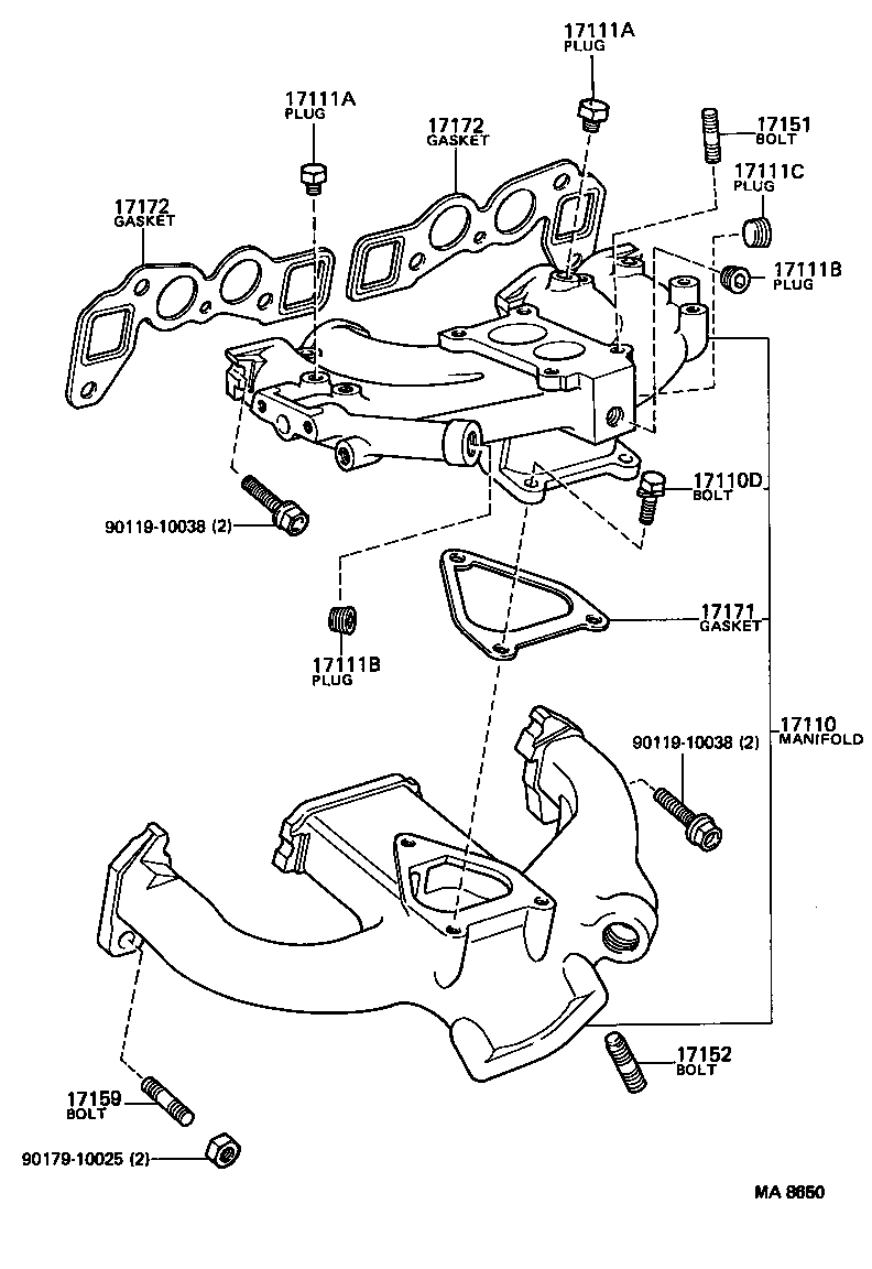 17101-64091 MANIFOLD, INTAKE product image