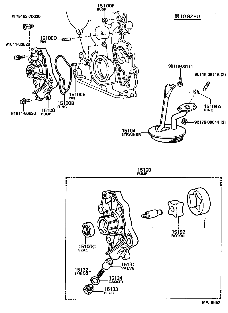 15100-43060 PUMP ASSY, OIL product image