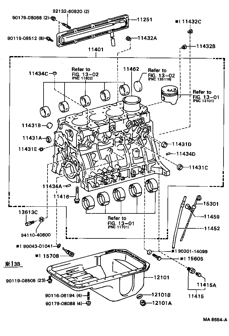11401-39485 BLOCK SUB-ASSY, CYLINDER product image