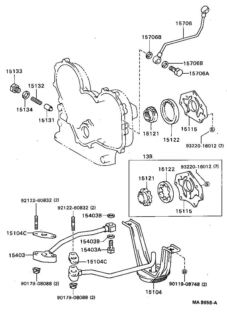 15104-58040 STRAINER SUB-ASSY, OIL product image