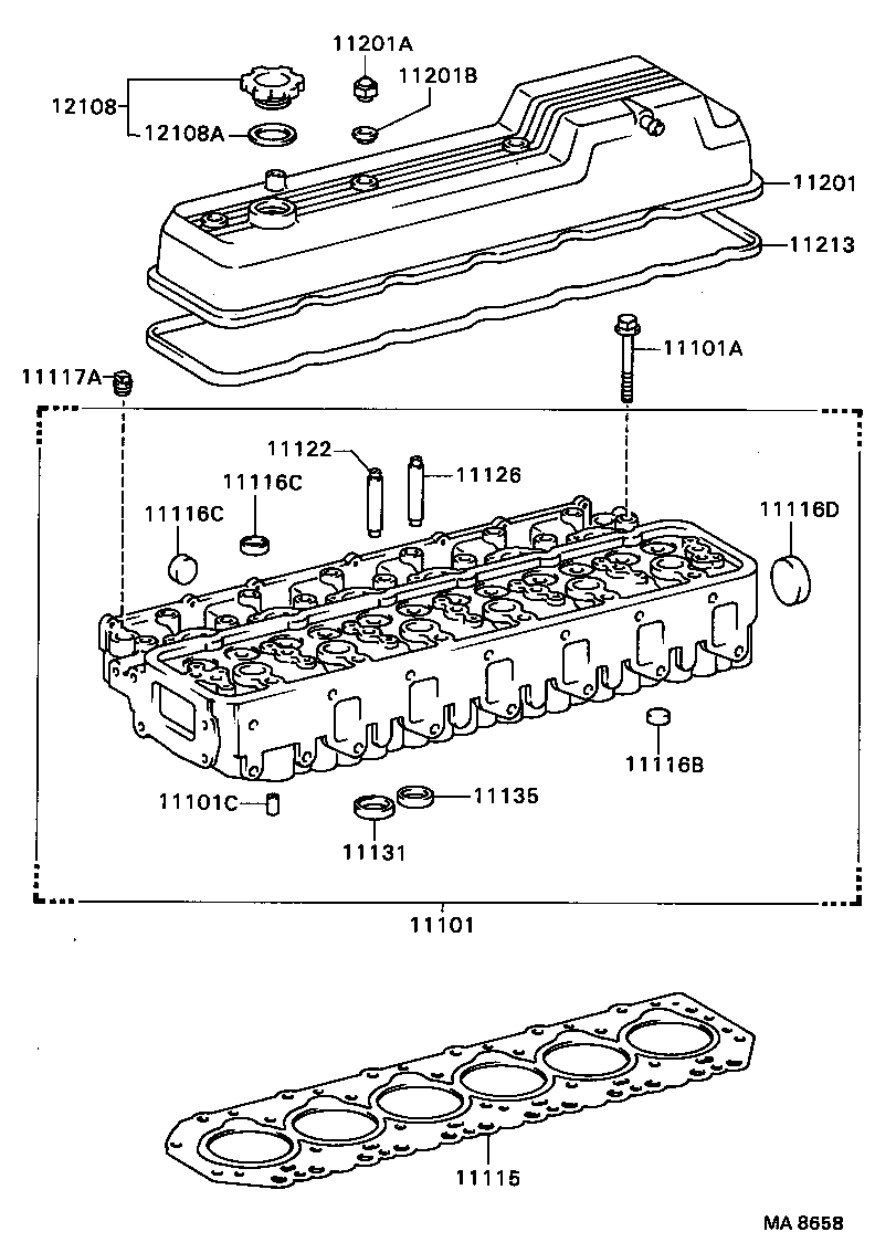 11201-61041 COVER SUB-ASSY, CYLINDER HEAD product image