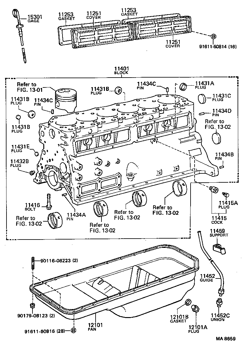 11401-39485 BLOCK SUB-ASSY, CYLINDER product image